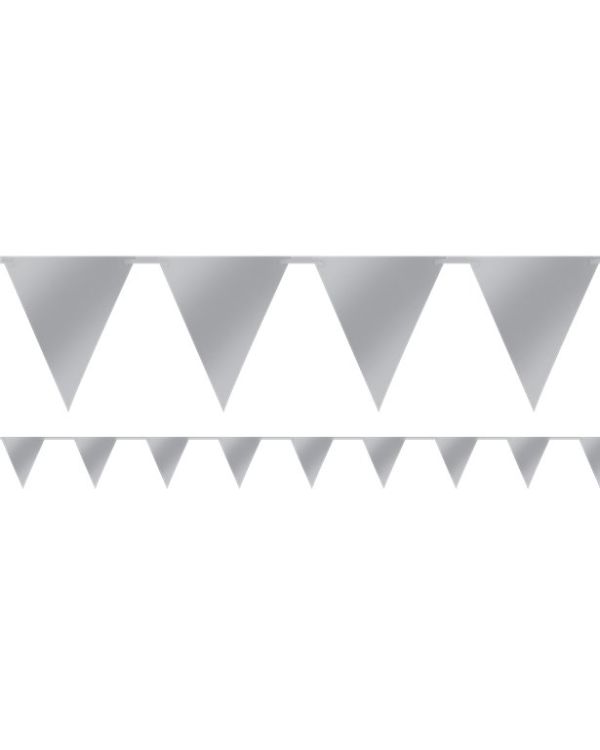 Silver Paper Bunting - 4.5m