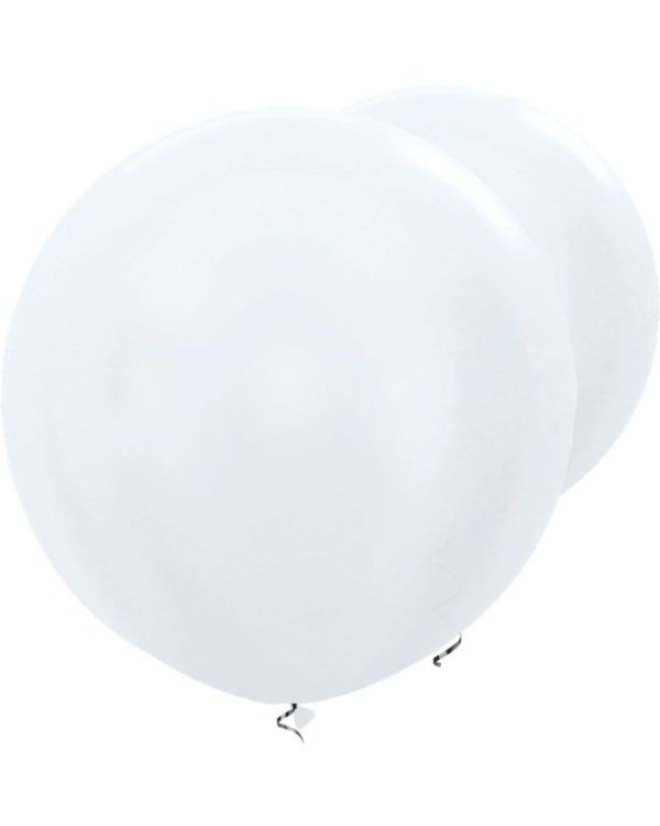 Satin White Giant Balloons - 36&quot; Latex (2pk)