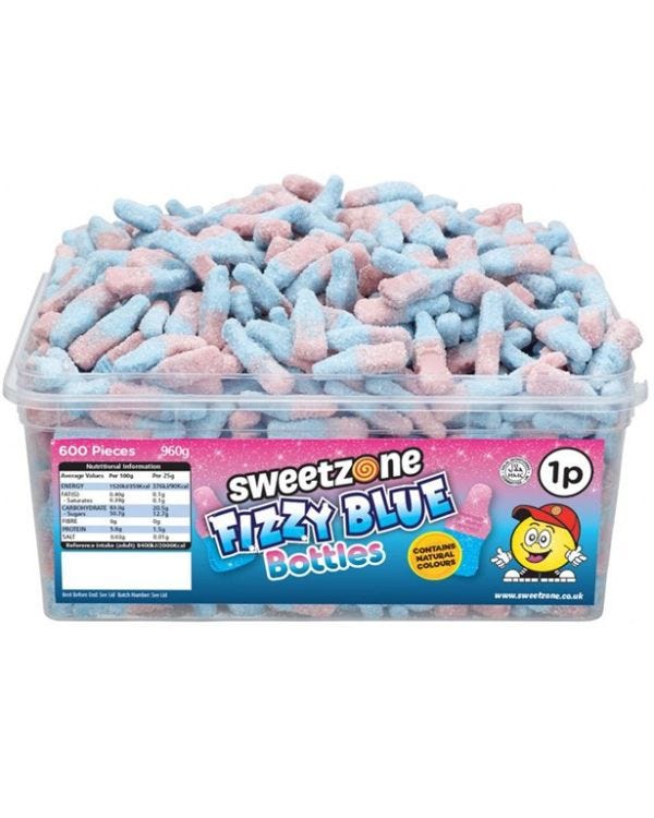Sweetzone Halal Fizzy Blue Bottles - 960g