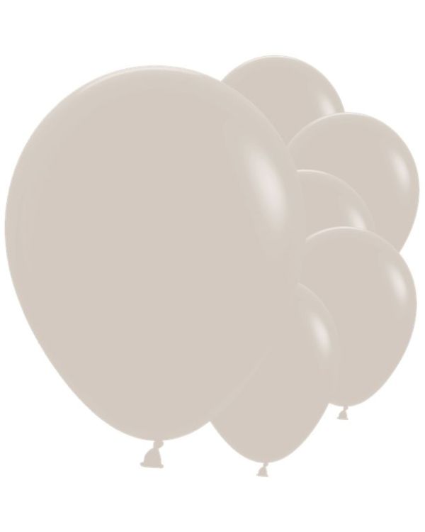 Fashion White Sand Sempertex Latex Balloons - 18&quot; (25pk)