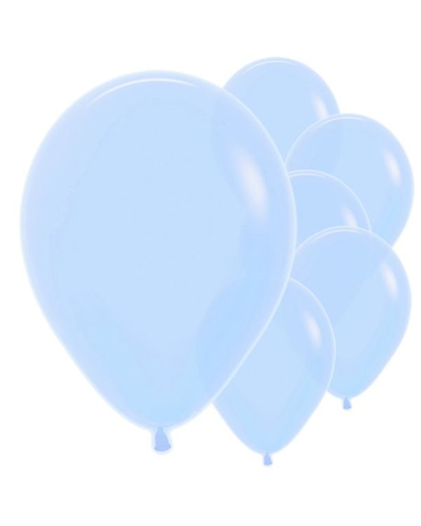 Pastel Matte Blue Balloons - 12&quot; Latex (50pk)