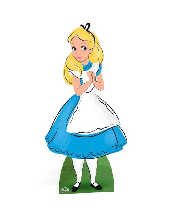 Life Size Alice in Wonderland Cardboard Cutout - 160cm x 81cm