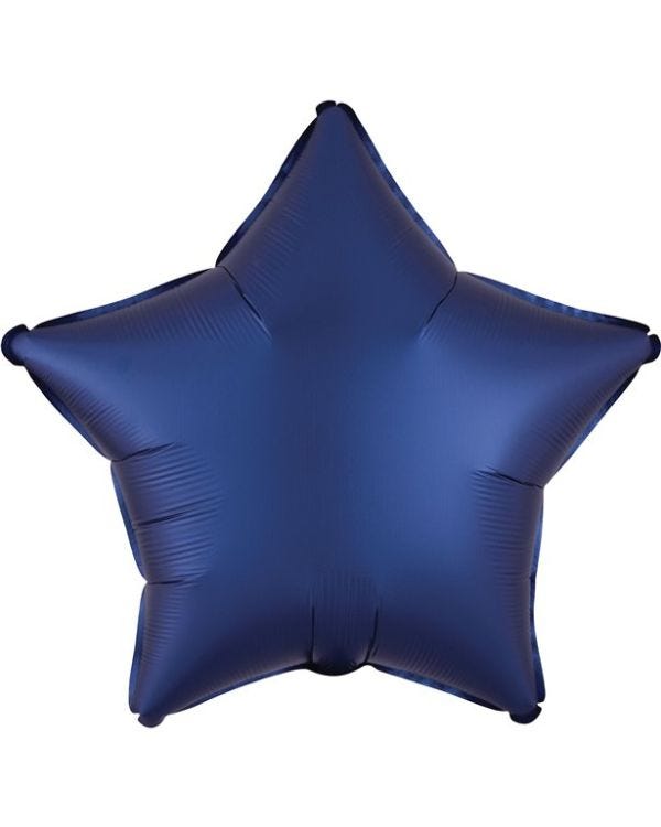 Navy Blue Satin Luxe Star Balloon - 18&quot; Foil