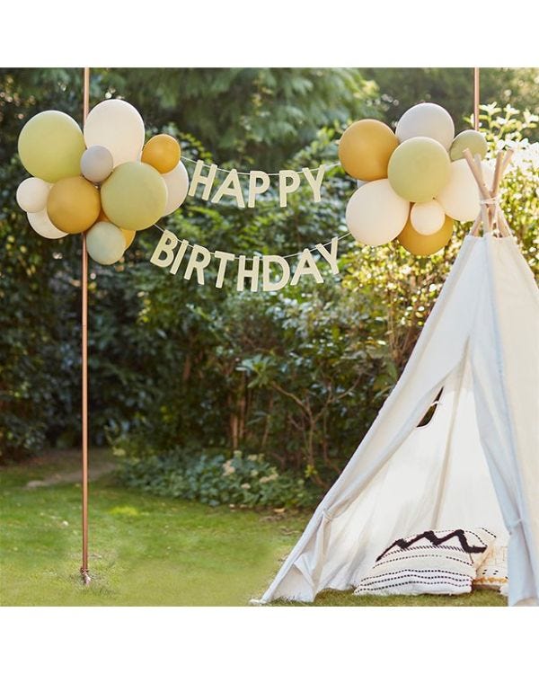 Let&#039;s Go Wild Happy Birthday Bunting &amp; Balloon Kit
