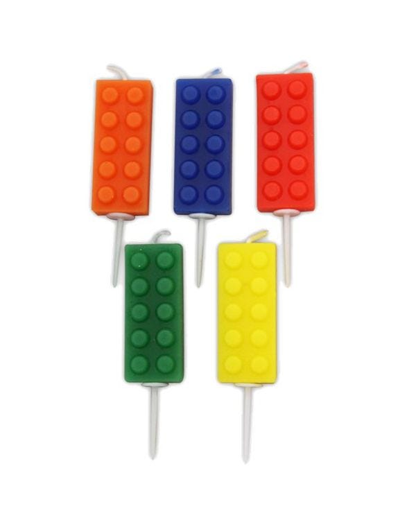 Building Block Candles - 6cm (5pk)