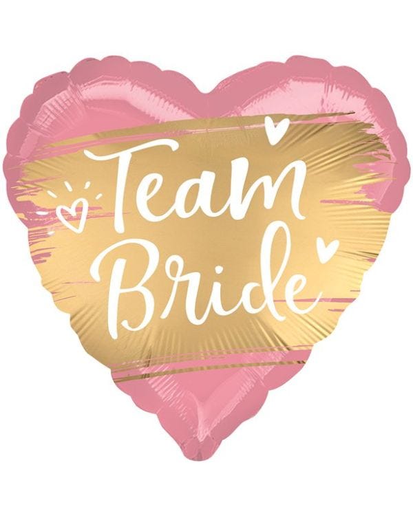 Pink &amp; Gold Team Bride Foil Balloon - 18&quot;