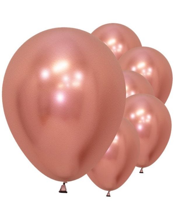 Reflex Rose Gold Balloons - 18&quot; Latex (15pk)