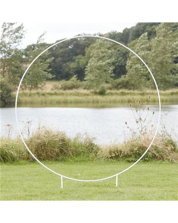 White Round Moongate Hoop - 2m