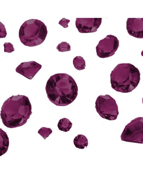 Aubergine Gem Table Diamantes -  Assorted (100g bag)