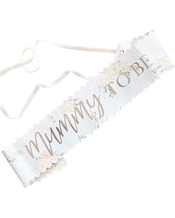 Baby In Bloom Floral Mummy To Be Sash