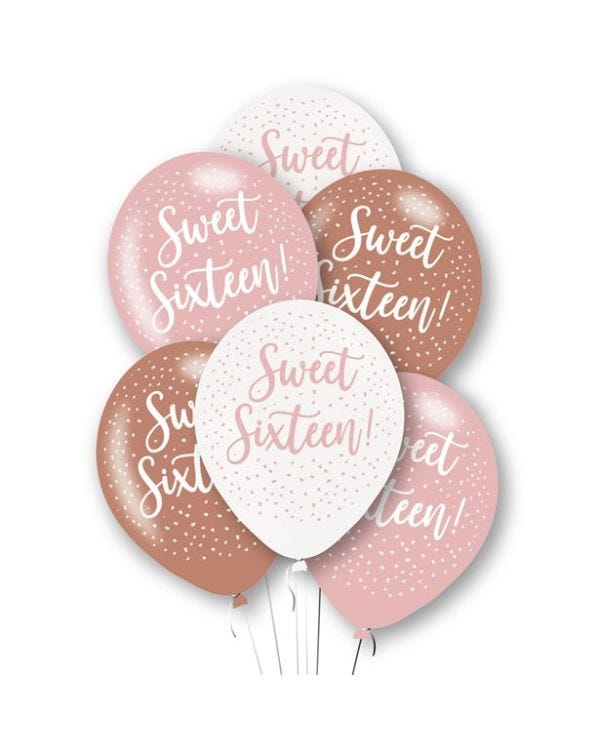 Sweet Sixteen Latex Balloons - 11&quot; (6pk)