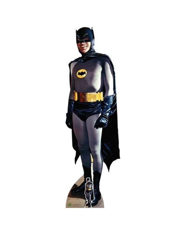 Batman Adam West 1966 Cardboard Cutout - 187cm x 56cm