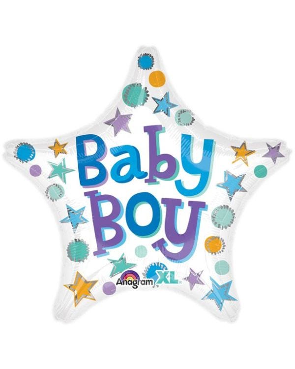 Baby Boy Star Balloon - 18&quot; Foil