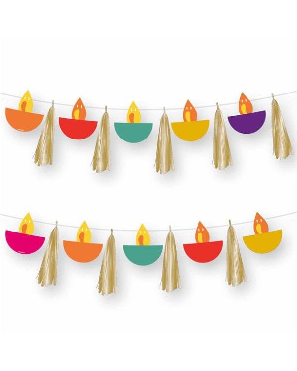 Diwali Symbol &amp; Tassel Garlands - 1.8m
