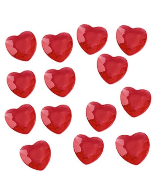 Red Hearts Table Diamantes (28g pack)