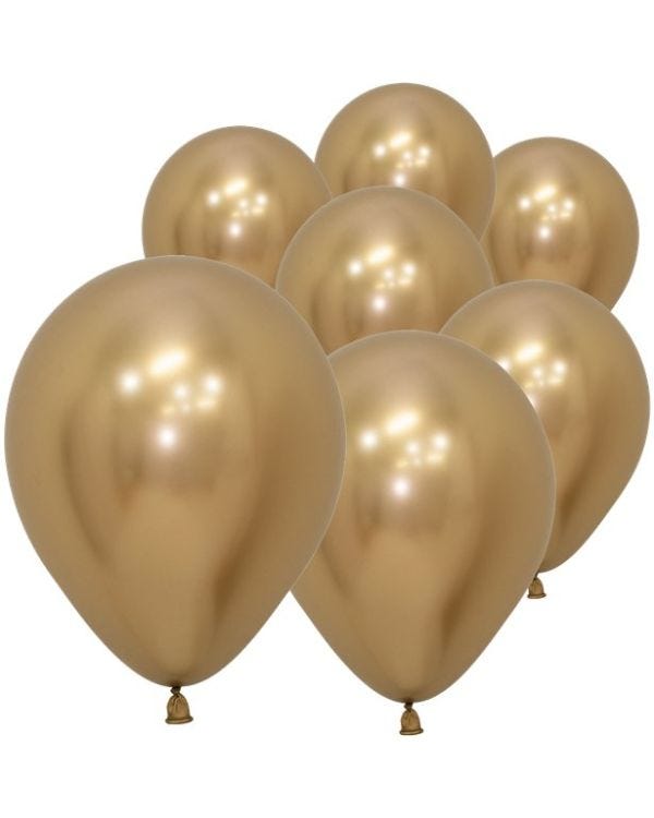 Gold Reflex Balloons - 5&quot; Latex (50pk)