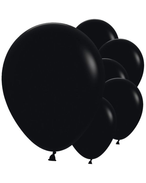 Fashion Black Sempertex Latex Balloons - 18&quot; (25pk)