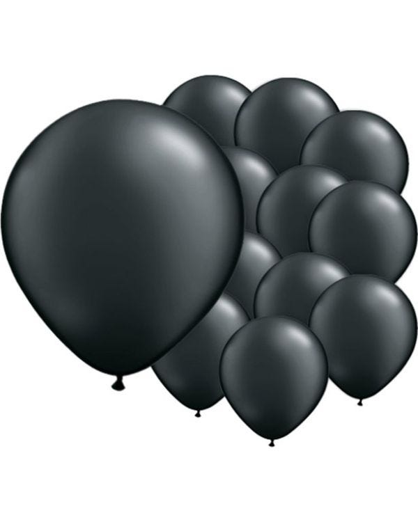 Onyx Black Balloons - 5&quot; Pearl Latex (100pk)
