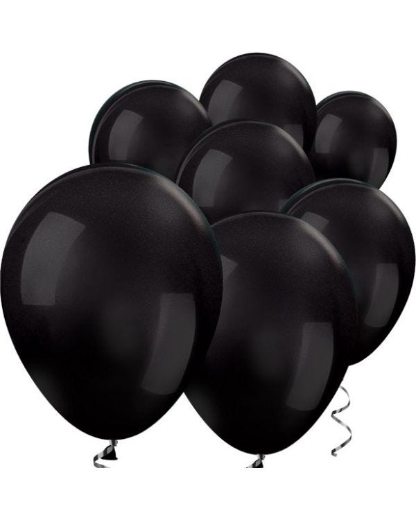 Black Metallic Mini Balloons - 5&quot; Latex Balloons (100pk)