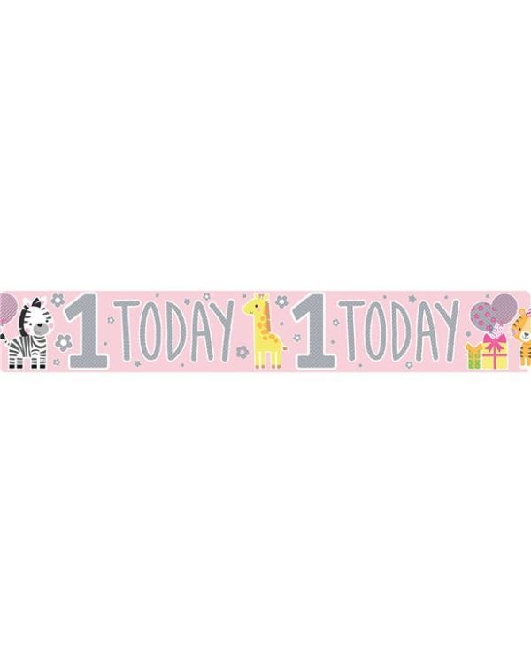 1 Today Pink Foil Banner