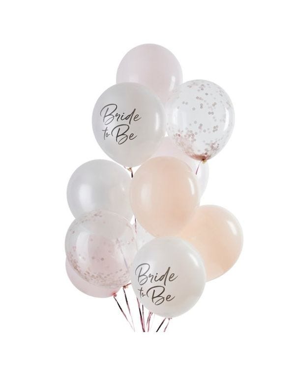 Bride To Be Balloon Bundle - 12&quot; Latex (12pk)