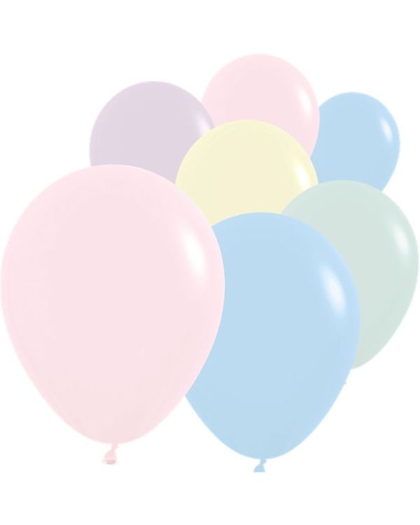 Pastel Matte Assorted Balloons - 5&quot; Latex (100pk)