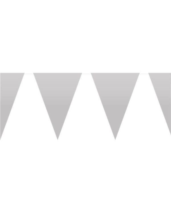 Silver Plastic Bunting - 10m