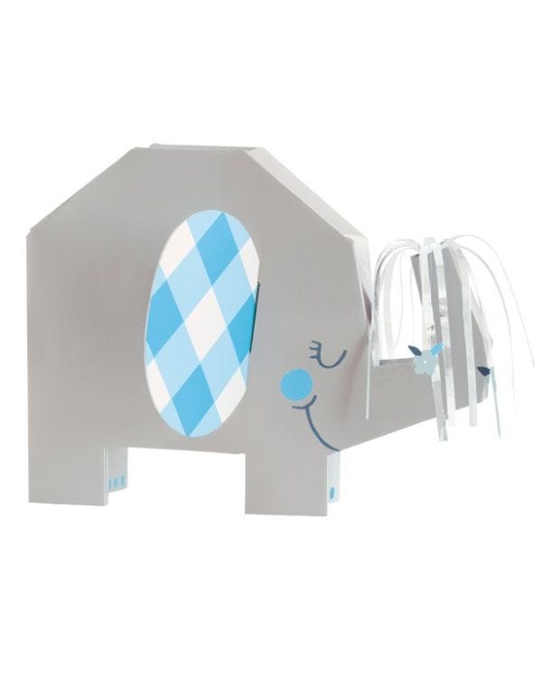 Blue Floral Elephant Centrepiece Decoration