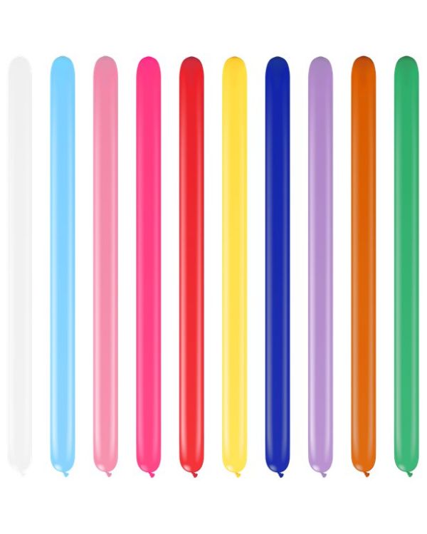 Assorted Modelling Balloons 360Q Latex (50pk)