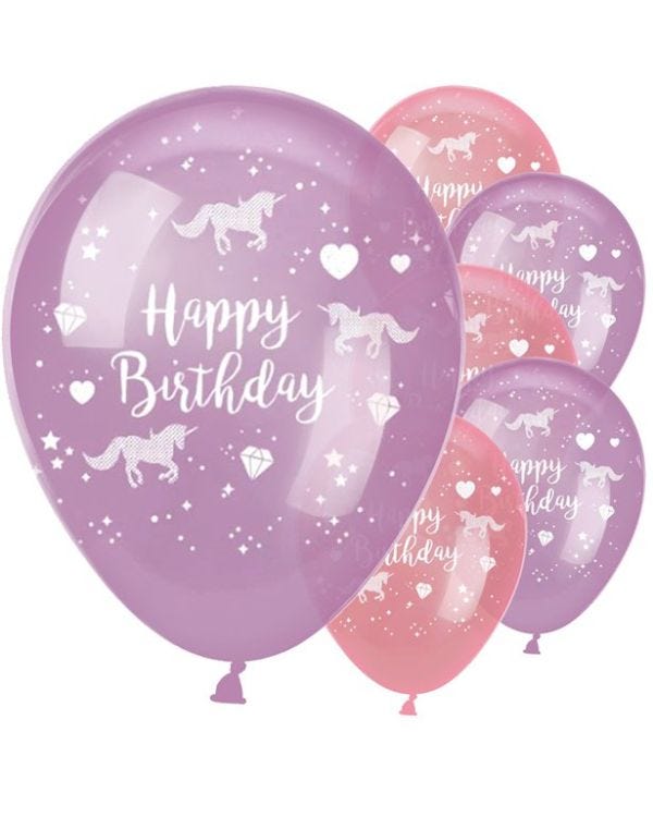 Unicorn Sparkle Balloons - 11&quot; Latex (6pk)