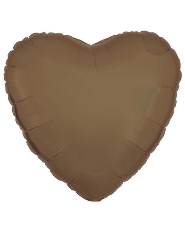 Silk Lustre Truffle Heart Foil - 18&quot;
