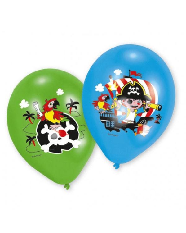 Captain Pirate Latex Balloons - 11&quot; (6pk)