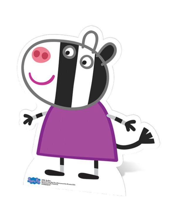 Zoe Zebra Peppa Pig Cardboard Cutout - 68cm x 60cm