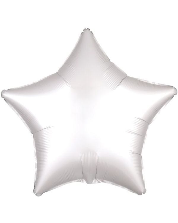 White Star Satin Luxe Balloon - 18&#039;&#039; Foil - unpackaged