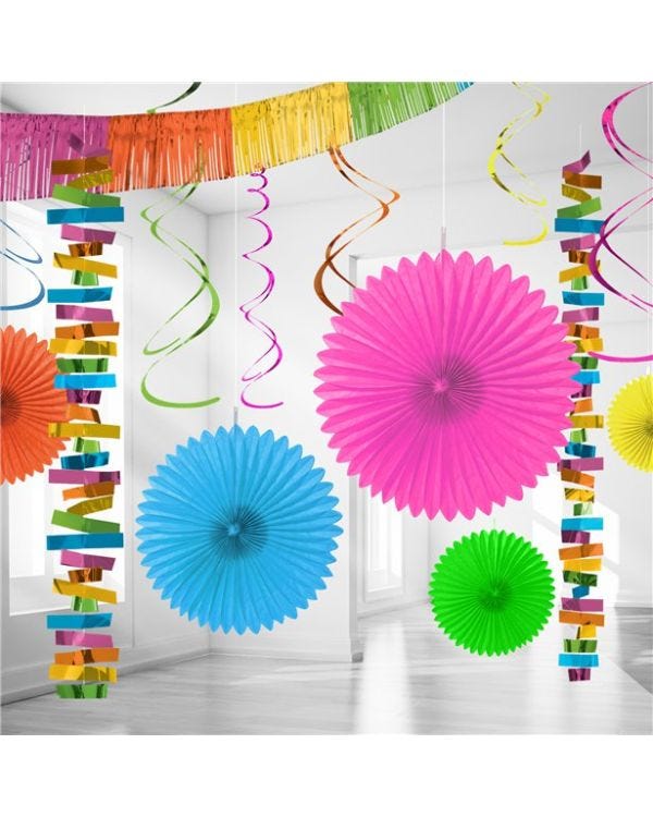 Multi Coloured Paper &amp; Foil Room Decorating Kit