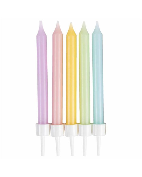 Pastel Assorted Candles - 6cm (10pk)