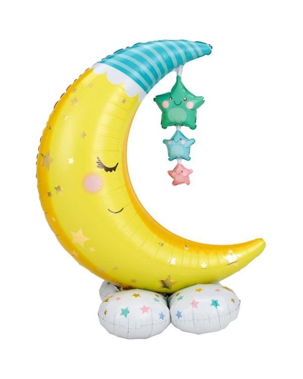 Moon &amp; Stars Airloonz Balloon - Air Fill 55&quot; Foil