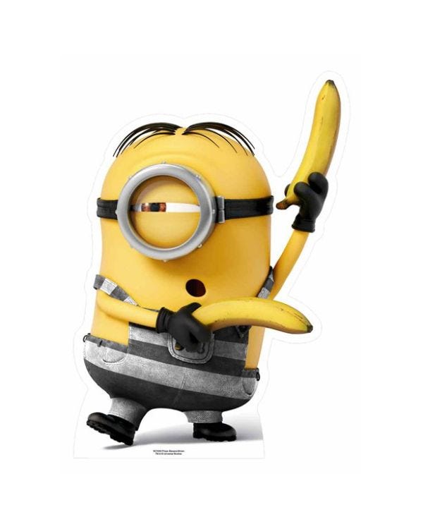 Despicable Me Prison Banana Minion Cardboard Cutout - 84cm x 60cm