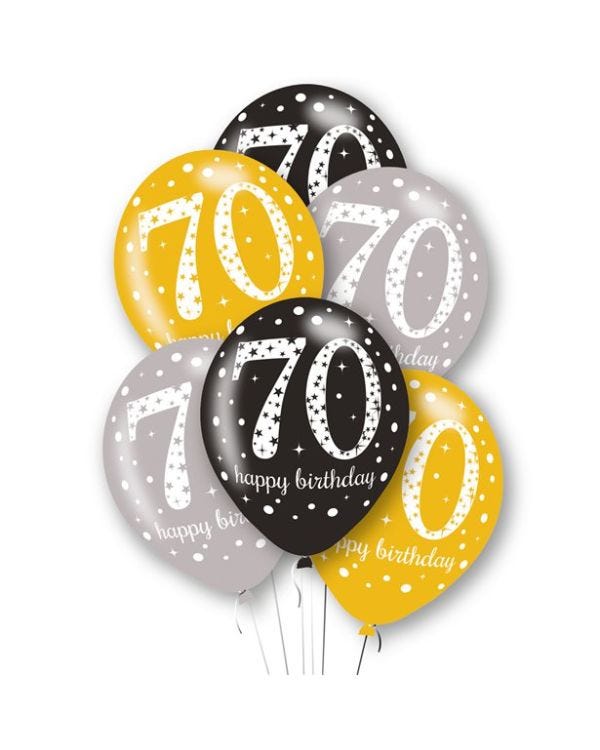 Age 70 Latex Balloons - 11&quot; (6pk)