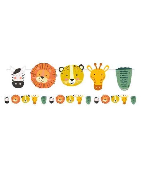 Get Wild Safari Animal Paper Garland - 3m
