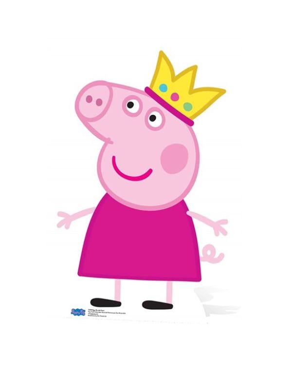 Peppa Pig Crown Cardboard Cutout - 90cm x 62cm