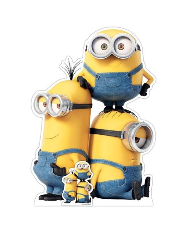 Minions 2 Kevin Bob and Stuart Medium Cardboard Cutout - 131cm