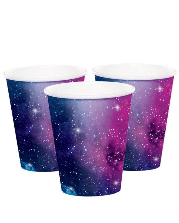 Galaxy Party Paper Cups - 266ml (8pk)