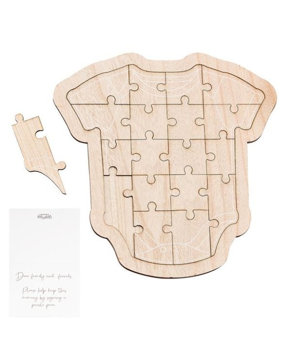 Botanical Baby Wooden Baby Grow Guest Book