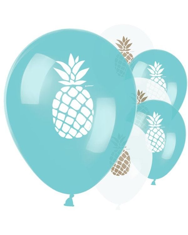 Pineapple Print Balloons - 11&quot; Latex (6pk)