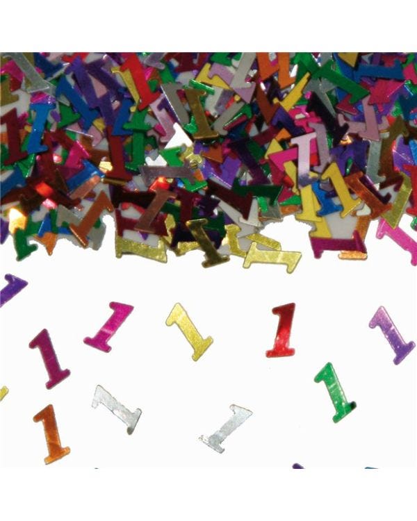 Multicoloured 1st Birthday Confetti (14g pack)