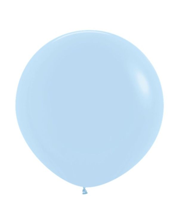 Pastel Matte Blue Balloons - 24&quot; Latex (3pk)