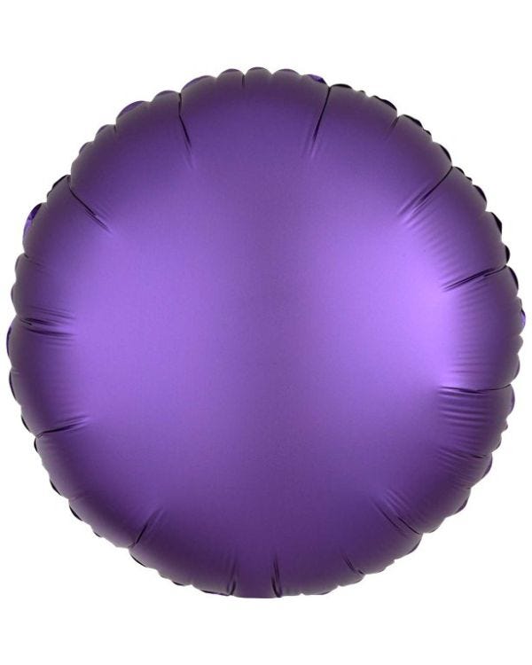 Purple Royale Satin Luxe Circle Foil Balloon - 18&quot; Unpackaged