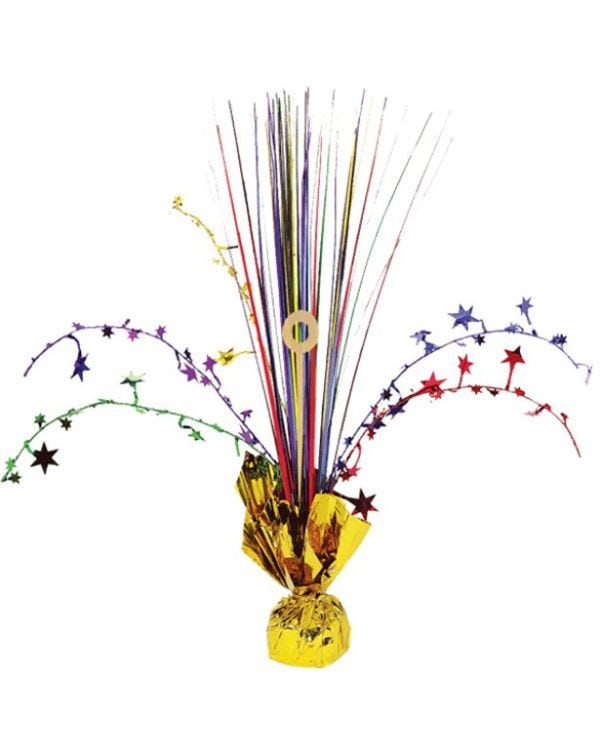 Rainbow Foil Spray Table Centrepiece - 30cm