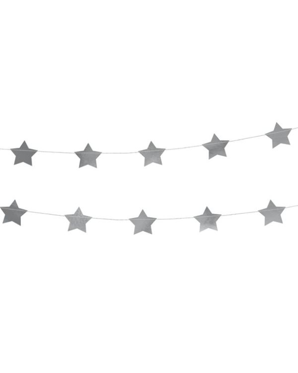 Silver Star Garland - 3.6m